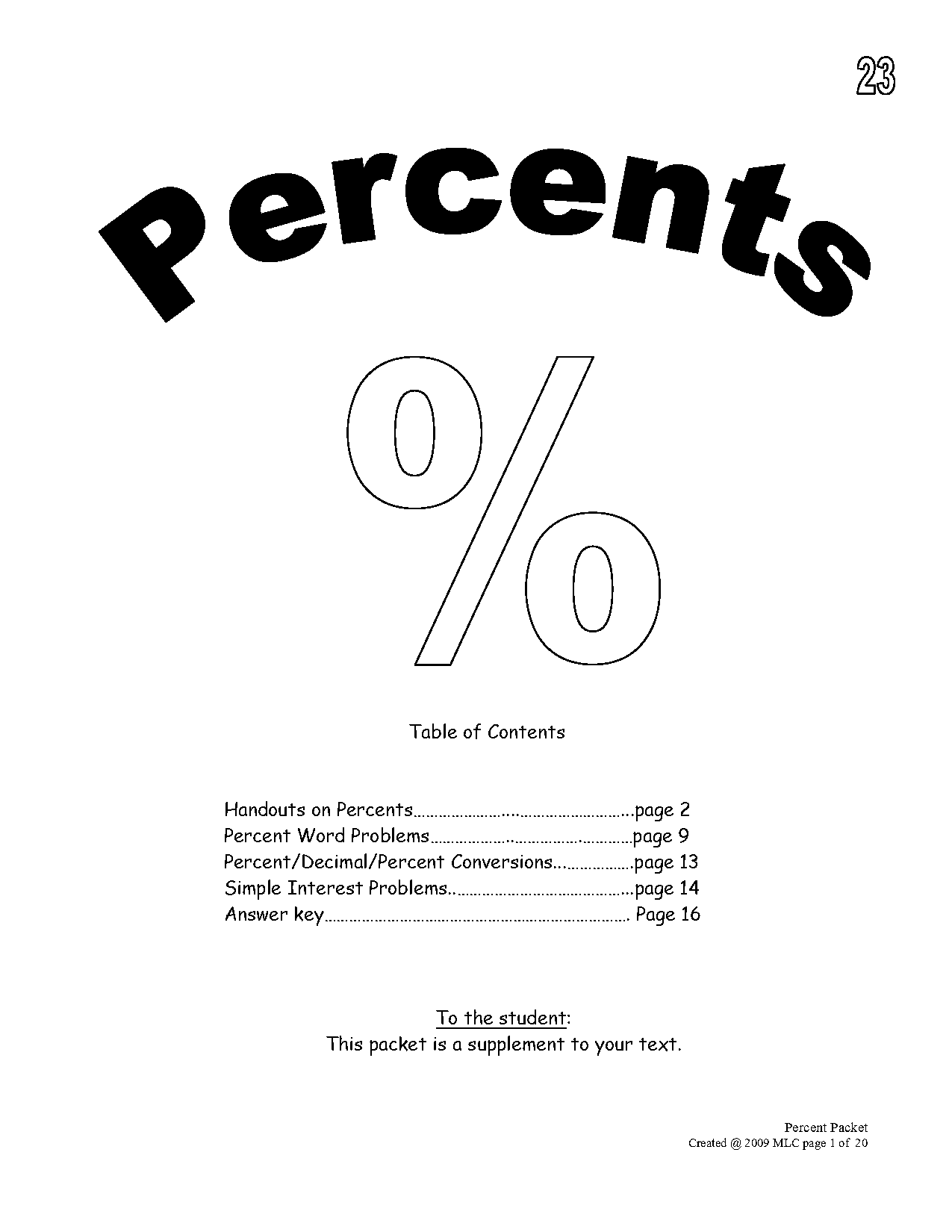 percent word problem worksheets